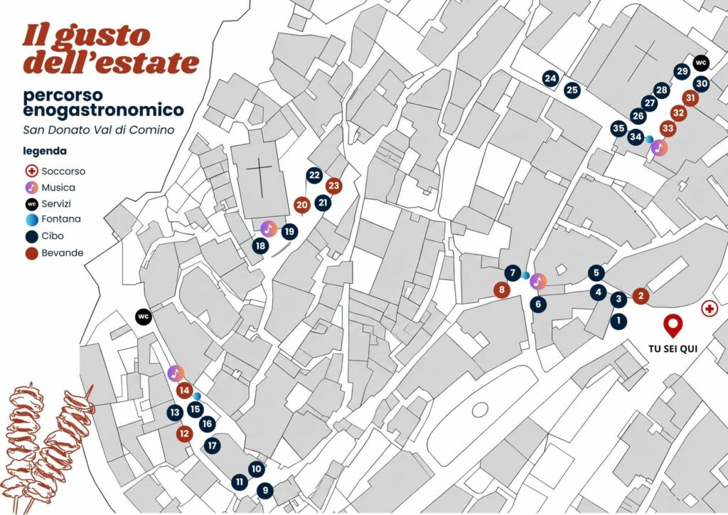 il gusto dell'estate mappa 2026 san donato val di comino