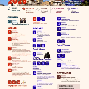 programma estate 2026 San Donato Val di Comino